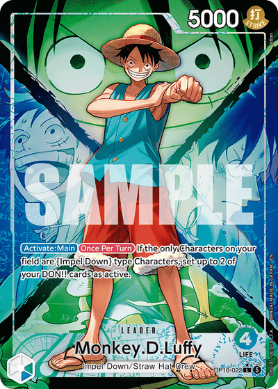 Monkey.D.Luffy OP16-022 (Parallel 1) The Time of Battle One Piece Karte
