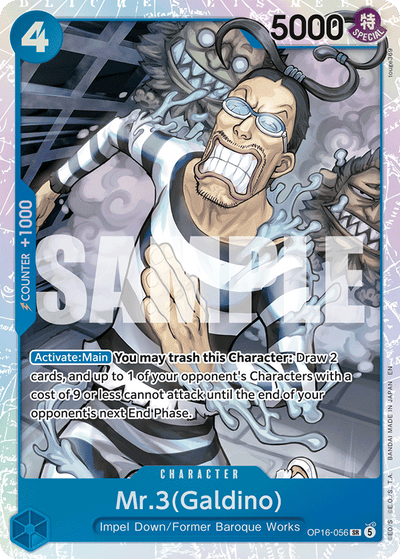Mr.3(Galdino) OP16-056 The Time of Battle One Piece Karte