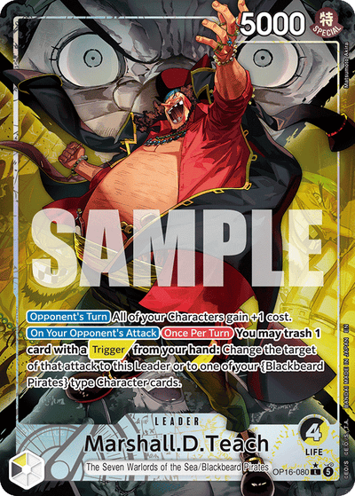 Marshall.D.Teach OP16-080 (Parallel 1) The Time of Battle One Piece Karte