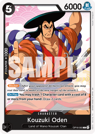 Kouzuki Oden OP16-083 The Time of Battle One Piece Karte