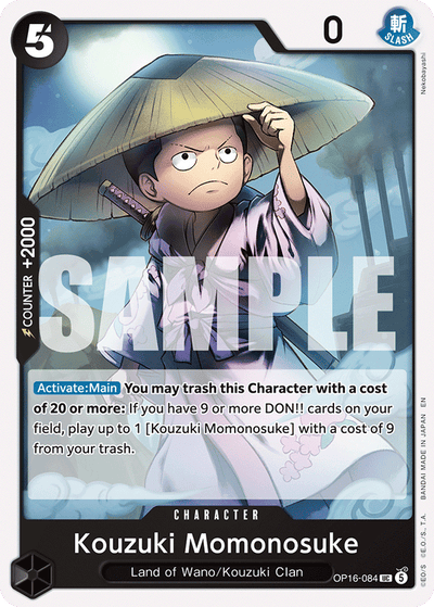 Kouzuki Momonosuke OP16-084 The Time of Battle One Piece Karte