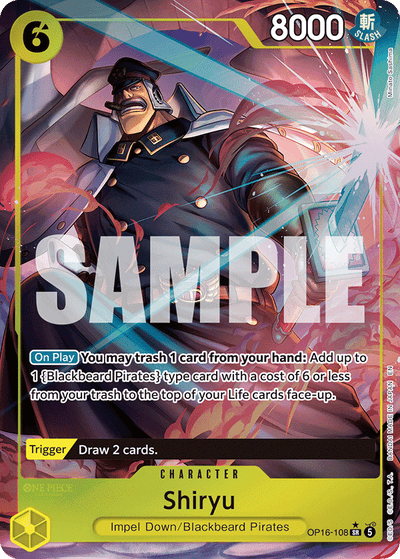 Shiryu OP16-108 (Parallel 1) The Time of Battle One Piece Karte
