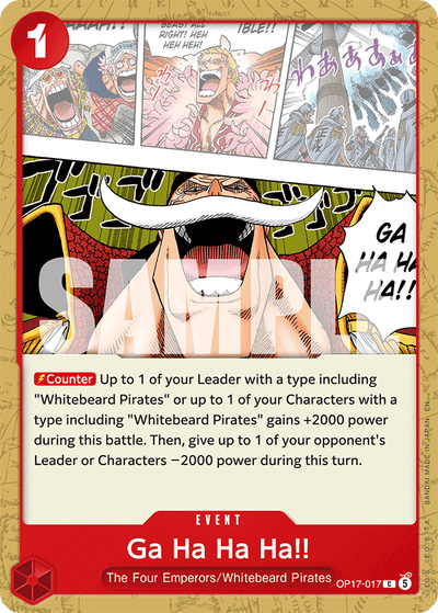 Ga Ha Ha Ha!! OP17-017 The World's Strongest Warriors One Piece Karte