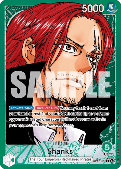 Shanks OP17-020 (Parallel 1) The World's Strongest Warriors One Piece Karte
