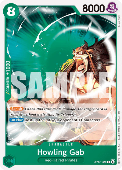 Howling Gab OP17-024 The World's Strongest Warriors One Piece Karte