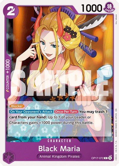 Black Maria OP17-072 The World's Strongest Warriors One Piece Karte