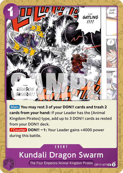 Kundali Dragon Swarm OP17-077 The World's Strongest Warriors One Piece Karte