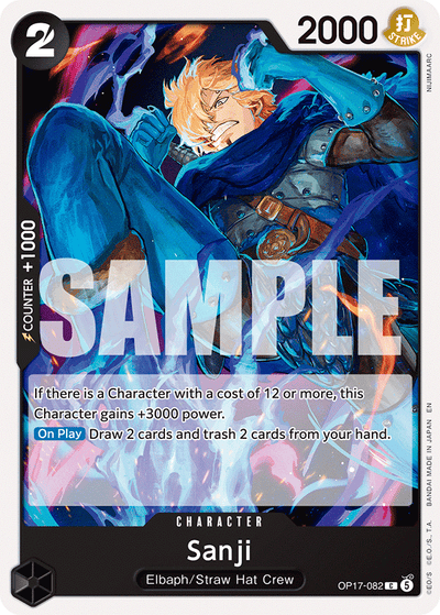 Sanji OP17-082 The World's Strongest Warriors One Piece Karte