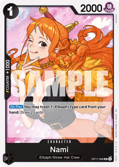 Nami OP17-086 The World's Strongest Warriors One Piece Karte