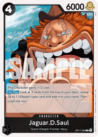 Jaguar.D.Saul OP17-089 The World's Strongest Warriors One Piece Karte