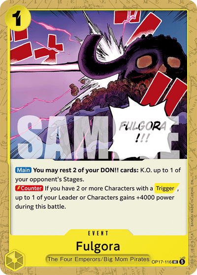 Fulgora OP17-116 The World's Strongest Warriors One Piece Karte