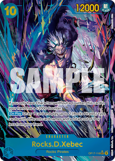 Rocks.D.Xebec OP17-118 (Parallel 1) The World's Strongest Warriors One Piece Karte