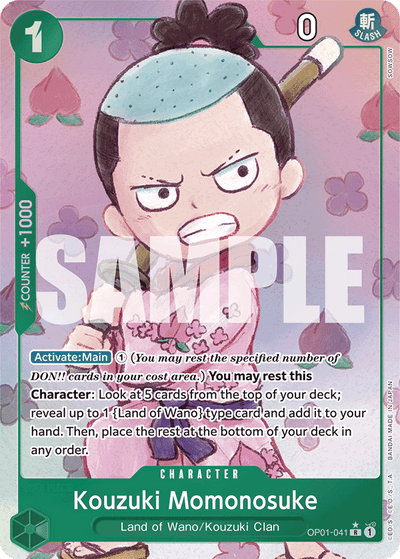 Kouzuki Momonosuke OP01-041 (Parallel 5) One Piece Card The Best One Piece Karte