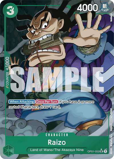 Raizo OP01-052 (Parallel 4) One Piece Card The Best One Piece Karte