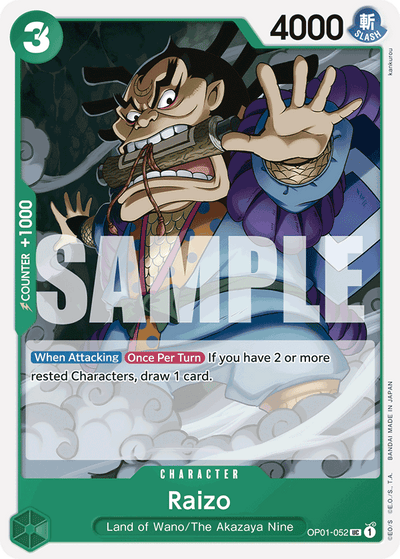 Raizo OP01-052_r1 One Piece Card The Best One Piece Karte