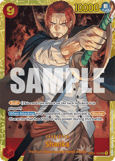 Shanks OP01-120_r1 One Piece Card The Best One Piece Karte