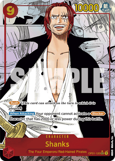 Shanks OP01-120_r2 One Piece Card The Best One Piece Karte