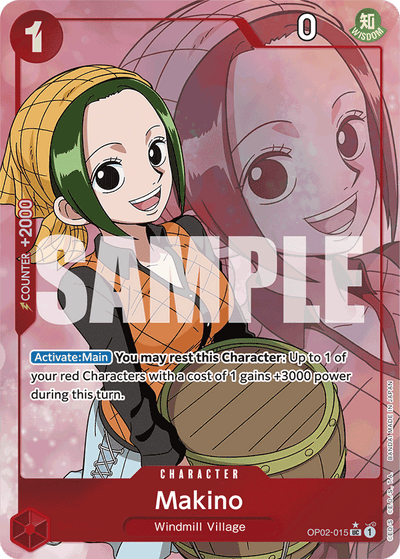 Makino OP02-015 (Parallel 4) One Piece Card The Best One Piece Karte