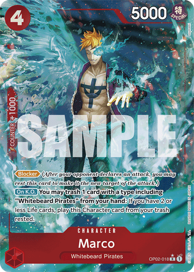 Marco OP02-018 (Parallel 5) One Piece Card The Best One Piece Karte