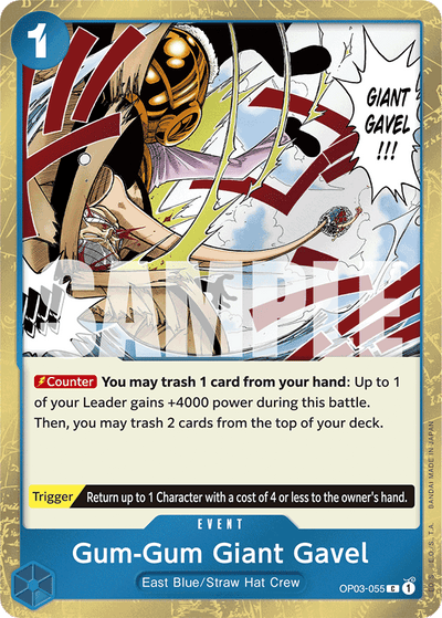 Gum-Gum Giant Gavel OP03-055 (Parallel 2) One Piece Card The Best One Piece Karte