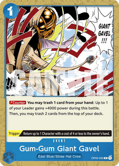 Gum-Gum Giant Gavel OP03-055_r1 One Piece Card The Best One Piece Karte