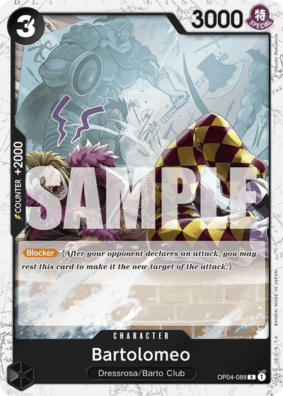 Bartolomeo OP04-089 (Parallel 2) One Piece Card The Best One Piece Karte