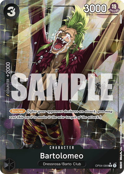 Bartolomeo OP04-089 (Parallel 4) One Piece Card The Best One Piece Karte