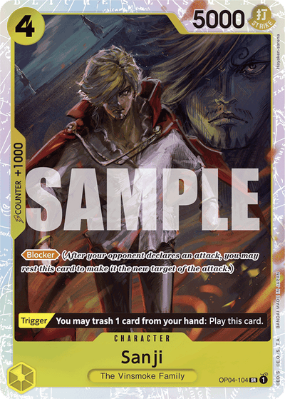 Sanji OP04-104_r1 One Piece Card The Best One Piece Karte