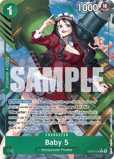 Baby 5 OP05-034 (Parallel 5) One Piece Card The Best One Piece Karte