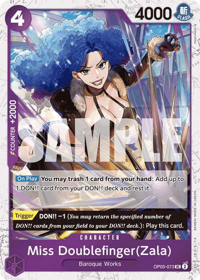 Miss Doublefinger(Zala) OP05-073 (Parallel 2) One Piece Card The Best One Piece Karte