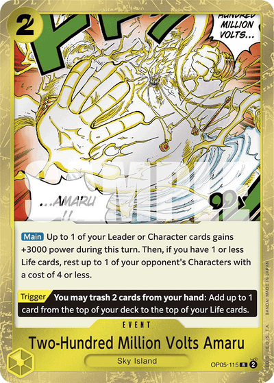 Two-Hundred Million Volts Amaru OP05-115 (Parallel 2) One Piece Card The Best One Piece Karte
