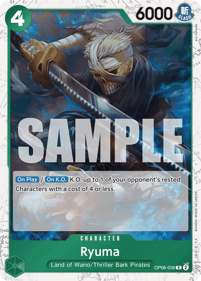Ryuma OP06-036 (Parallel 2) One Piece Card The Best One Piece Karte