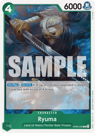 Ryuma OP06-036_r1 One Piece Card The Best One Piece Karte