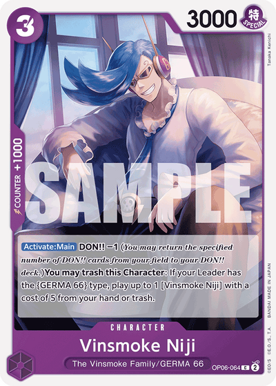 Vinsmoke Niji OP06-064_r1 One Piece Card The Best One Piece Karte