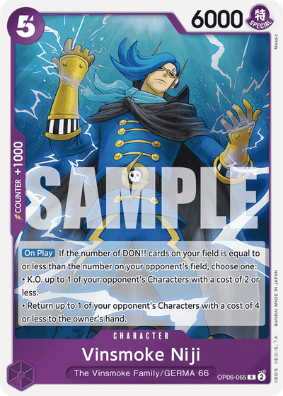 Vinsmoke Niji OP06-065_r1 One Piece Card The Best One Piece Karte