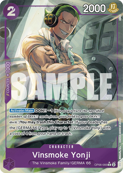 Vinsmoke Yonji OP06-066 (Parallel 3) One Piece Card The Best One Piece Karte
