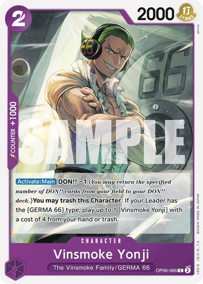 Vinsmoke Yonji OP06-066_r1 One Piece Card The Best One Piece Karte