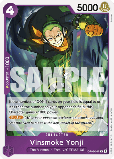 Vinsmoke Yonji OP06-067_r1 One Piece Card The Best One Piece Karte