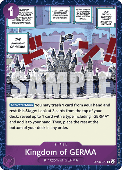 Kingdom of GERMA OP06-079 (Parallel 2) One Piece Card The Best One Piece Karte
