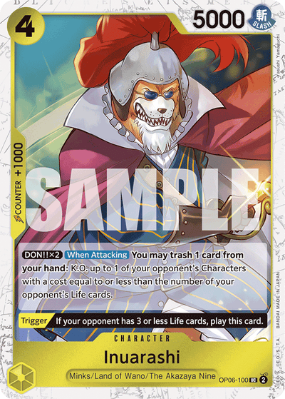 Inuarashi OP06-100 (Parallel 2) One Piece Card The Best One Piece Karte