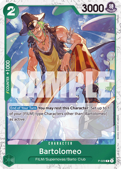 Bartolomeo P-029 (Parallel 3) One Piece Card The Best One Piece Karte