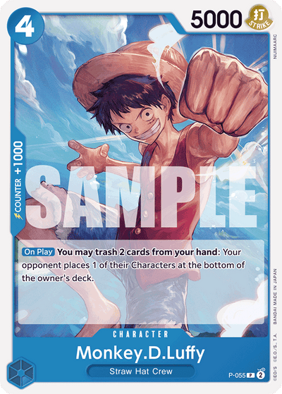 Monkey.D.Luffy P-055_r1 One Piece Card The Best One Piece Karte