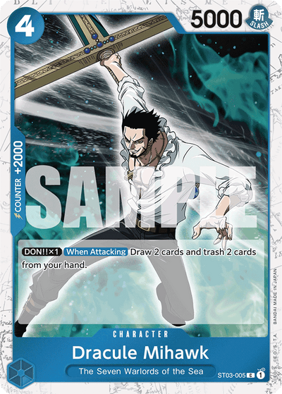 Dracule Mihawk ST03-005 (Parallel 4) One Piece Card The Best One Piece Karte