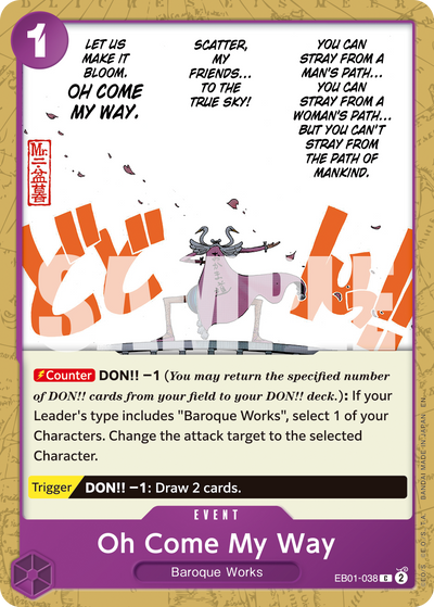 Oh Come My Way EB01-038_r1 One Piece Card The Best Vol. 2 One Piece Karte