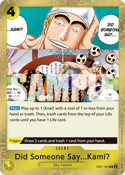 Did Someone Say...Kami? EB01-060 (Parallel 1) One Piece Card The Best Vol. 2 One Piece Karte
