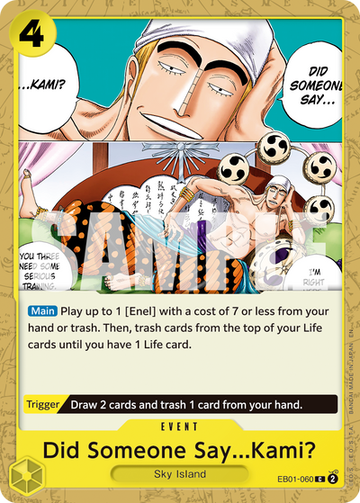 Did Someone Say...Kami? EB01-060_r1 One Piece Card The Best Vol. 2 One Piece Karte