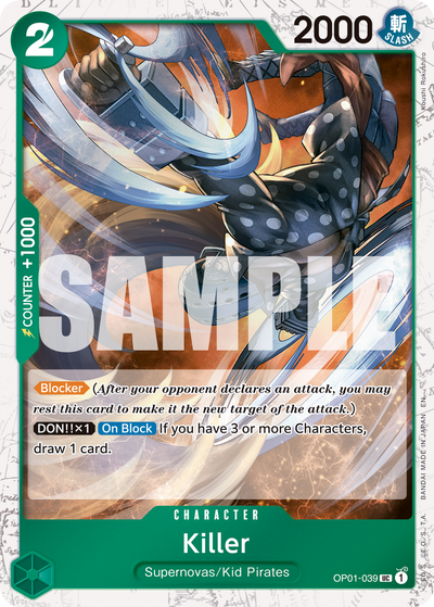 Killer OP01-039 (Parallel 1) One Piece Card The Best Vol. 2 One Piece Karte