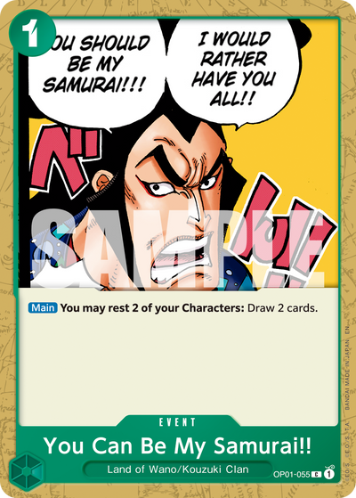 You Can Be My Samurai!! OP01-055_r1 One Piece Card The Best Vol. 2 One Piece Karte