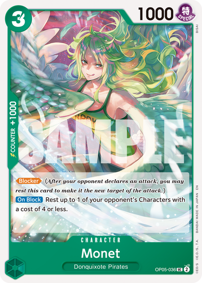 Monet OP05-036_r1 One Piece Card The Best Vol. 2 One Piece Karte