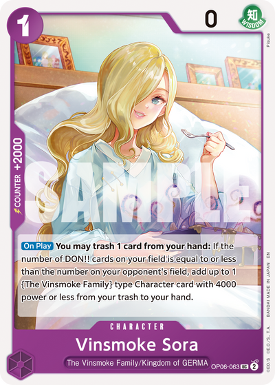 Vinsmoke Sora OP06-063_r1 One Piece Card The Best Vol. 2 One Piece Karte